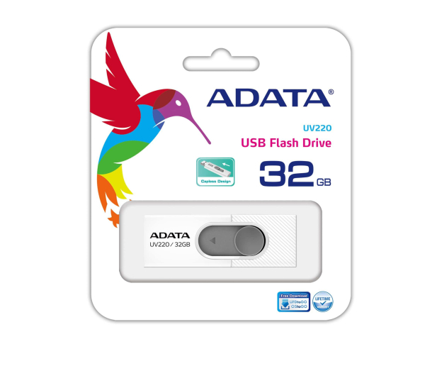 ADATA 32GB UV220 biało-szary - 425748 - zdjęcie 3